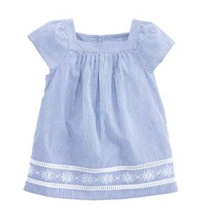 Girls Square Neck Embroidered Top